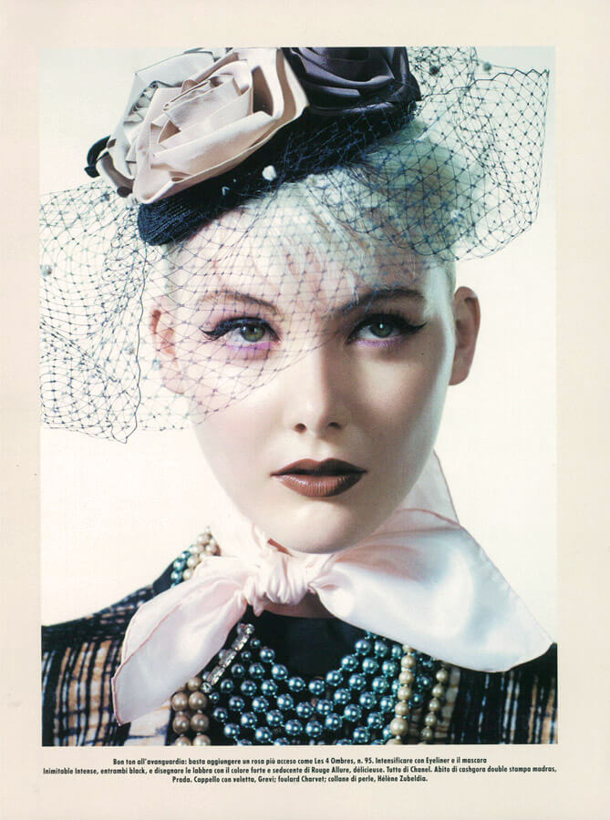 Vogue Italia - cappello con veletta Grevi